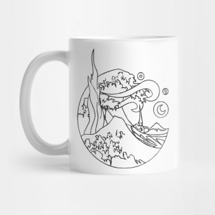 The Starry Wave (B) Mug